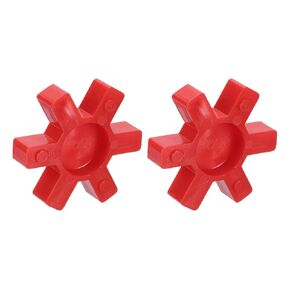 uxcell 2pcs L090 Jaw Coupling Insert, Urethane Flexible Solid Type Jaw Coupling Center Insert for L Jaw Coupling L-Jaw Coupler Set, Red