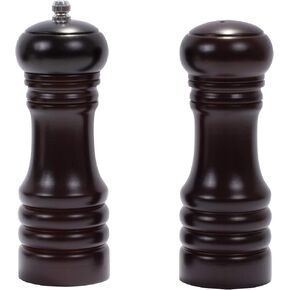 HIC Kitchen Salt Shaker, Rubberwood, Espresso Color, 6-Inch