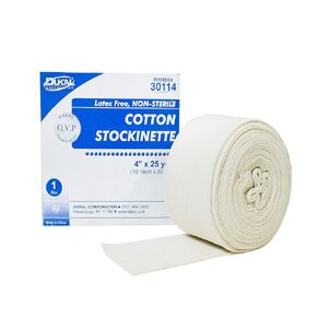 Dukal-30114 Cotton Stockinette, Non-Sterile, 4" W x 25 yd. L (Pack of 6)