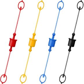 4 Sets Hydraulic Quick Coupler Hose Cover Male Dust Cap and Female Plug Cover Colored Hydraulic Iso a Style Hydraulic Quick Disconnects Port Plug Cover Fittings(1/2)