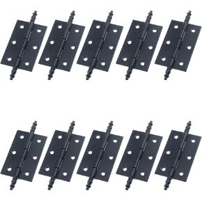 T Tulead Non-Mortise Hinges Door Hinges Iron Butt Hinge Cabinet Hinges 3.26"×0.94" Brown Decorative Hinges Pack of 10 with Mounting Screws