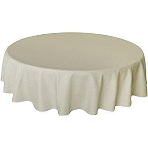 Tektrum Heavy Duty 70 inch Round Elegant Waffle Weave Check Jacquard Tablecloth Table Cover - Waterproof/Stain Resistant/Spill Proof - Great for Dinner, Banquet, Parties, Wedding (Light Sage Green)