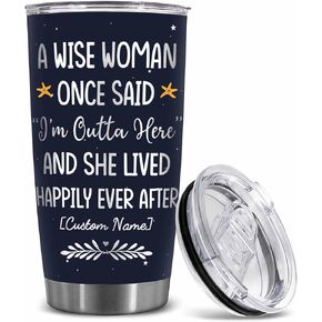 WHIDOBE Stainless Steel 20.0 oz Tumbler, Vacuum Insulated Retirement New Job Goodbye Workplace Office Boss, BPA Free