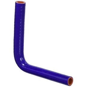HPS 1/2" - 5/8" ID, Silicone 90 Degree Elbow Reducer Coupler Hose, High Temp 4-Ply Reinforced, Leg Length on Each Side: 4-1/2", 100 Psi Max. Pressure, SER-8948-BLK, Silicone, black