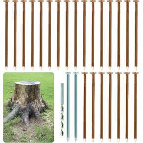Solid Pure Copper Nails Spikes for Killing Trees Stumps Roots with Steel Nails/Drill Nails 26 Count