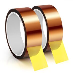 Heat Tape,Heat Resistant Tape 2 Rolls,Heat Tape for Sublimation,Heat Transfer Tape,High Temp Tape,Polyimide Tape for 3D Printers,Electrical,DIY Crafts Automotive (30 mmx108 Ft)