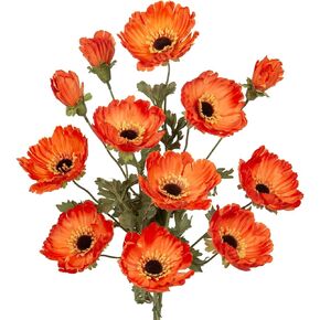 28.3 بوصة زهور اصطناعية وردية زهور الخشخاش 3 قطع من زهور الخشخاش الحريرية المزيفة ذات اللمس الحقيقي زهور الخشخاش الصناعية ترتيب ساق طويل مع 4 رؤوس للحفلات المركزية باقة ديكور المنزل in Kuwait