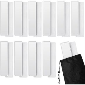10 Pcs Court Line Marker Kit White Court Line Boundary Markers Flat Rectangular Gym Floor Spot Markers Agility Training Accessories for Soccer Basketball Volleyball Badminton Outdoor