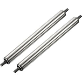 YOKIVE 2 Pcs Conveyor Roller, Stainless Steel Roller Replacement | Smooth Movement, Great for Factories, Warehouses Use (Silver, 1 Inch Dia, 10 Inch Length)