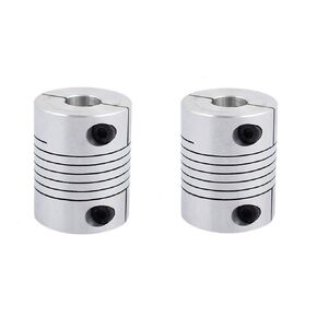 12mm to 12mm Shaft Coupling 40mm Length 32mm Diameter Stepper Motor Coupler Aluminum Alloy Joint Connector for 3D Printer CNC Machine DIY Encoder (Pack of 2）