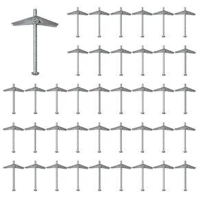 40 Pcs Toggle Bolts and Wing Nut Kit, 3/16 Inch Toggle Anchors for Hanging Heavy Items on Drywall