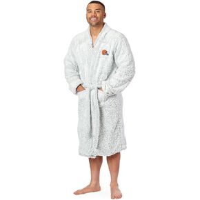 Northwest NFL Cleveland Browns Sherpa Bath Robe, 26" x 47", Grey