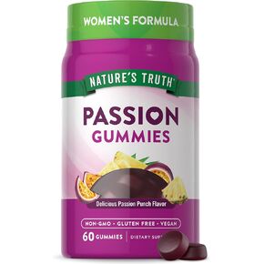 Nature's Truth Passion Gummies | Horny Goat Weed with Maca for Women | 60 Count | Passion Punch Flavor | Vegan, Non-GMO & Gluten Free