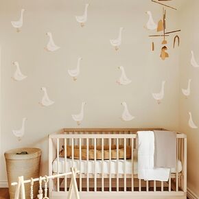 ملصقات حائط لغرفة الأطفال بألوان مائية من QUCHENG Boho، ملصقات جدارية قابلة للإزالة DIY ديكور PVC 4 ورقات in Kuwait