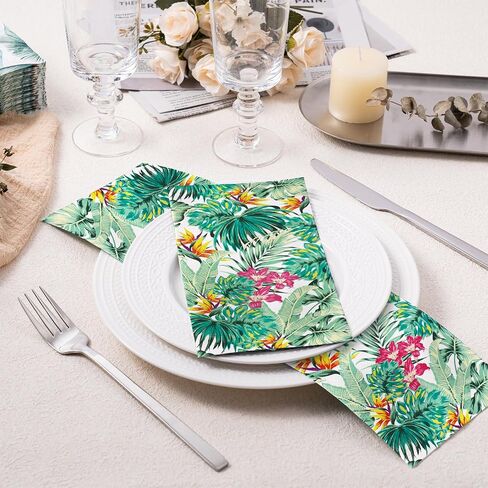 RUSPEPA 50 Pack Wild Flower Guest Napkins - 3 Ply Disposable Seasonal Paper Napkin Dinner Hand Napkins Decorative for Home Kitchen, Bathroom，Party - 13 x 15 Inches in Saudi Arabia