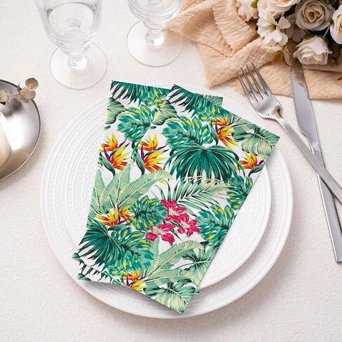 RUSPEPA 50 Pack Wild Flower Guest Napkins - 3 Ply Disposable Seasonal Paper Napkin Dinner Hand Napkins Decorative for Home Kitchen, Bathroom，Party - 13 x 15 Inches in Saudi Arabia