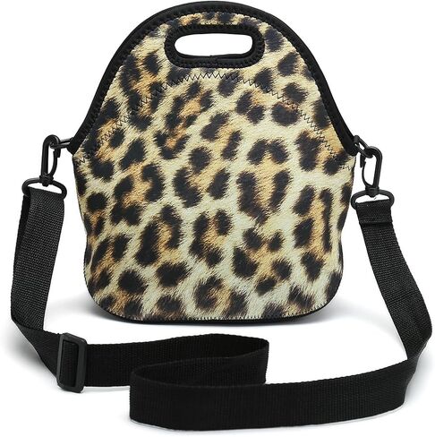 Insulated Neoprene Lunch Bag Removable Shoulder Strap Reusable Thermal Thick Lunch Tote Bags For Women,Teens,Girls,Kids,Baby,Adults-Lunch Boxes For Outdoors,Work,Office,School (Cat Take Pizza) in Saudi Arabia