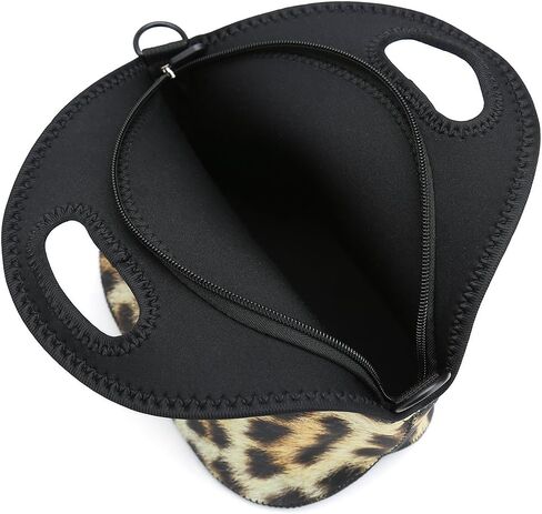 Insulated Neoprene Lunch Bag Removable Shoulder Strap Reusable Thermal Thick Lunch Tote Bags For Women,Teens,Girls,Kids,Baby,Adults-Lunch Boxes For Outdoors,Work,Office,School (Cat Take Pizza) in Saudi Arabia