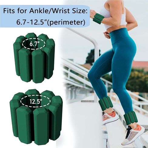 Pilates Wrist And Ankle Weights For Women At Home, Adjustable Arm & Leg Ankle Weights For Men, 1 lb Weights Set Of 2 For Walking Workout Dance Yoga Running in Saudi Arabia