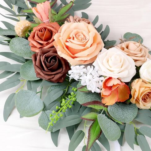 Wedding Arch Flowers (Pack of 2), Artificial Dusty Blue Flowers Faux Flower Swag Welcome Sign Floral Arrangements for Wedding Ceremony Reception Party Home Decor in Saudi Arabia