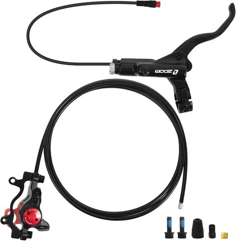 BUCKLOS Ebike Hydraulic Disc Brake Zoom HB-775E 2-PIN 2 Pistons Ebike Electric Power-Off Brakes Left Front 1110mm Right Rear 1850mm with Mounting Adapter Fit E-Bike,Scooter and Electric Motorcycle in Saudi Arabia