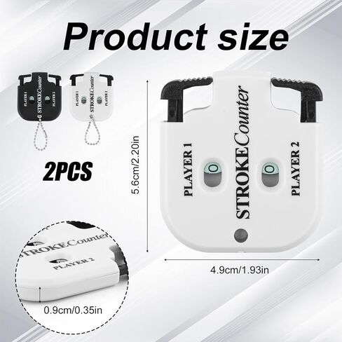 2pcs Mini Golf Score Counter, 2.2x1.93x0.35in Golf Indicator Counter Golf Stroke Counter 2 Player Portable Golf Counter Clicker for Golf Shot Competition Game Scoring Keeper in Saudi Arabia
