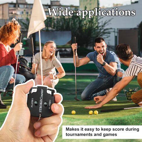 2pcs Mini Golf Score Counter, 2.2x1.93x0.35in Golf Indicator Counter Golf Stroke Counter 2 Player Portable Golf Counter Clicker for Golf Shot Competition Game Scoring Keeper in Saudi Arabia