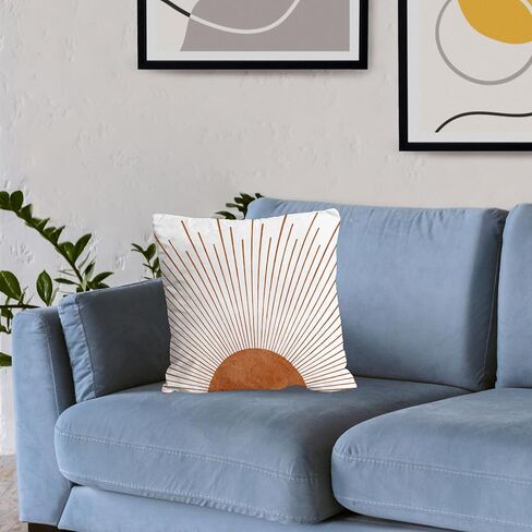 Nogrit Boho Pillows Covers Boho Sun 12x20 Pillow Cover Boho Pillows Covers for Bed,Boho Couch Pillows Cover, Boho Sun Decor for Home Bedroom,Bed Throw Pillows Cover(Brown) in Kuwait