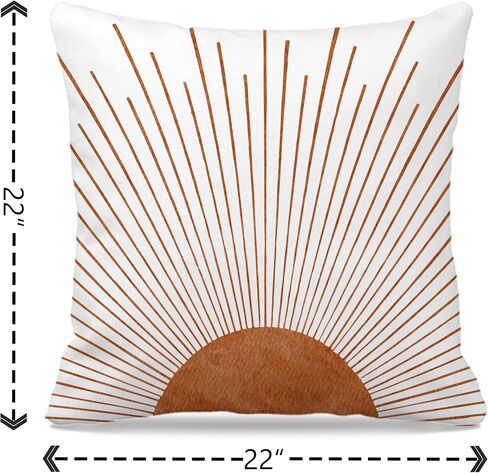 Nogrit Boho Pillows Covers Boho Sun 12x20 Pillow Cover Boho Pillows Covers for Bed,Boho Couch Pillows Cover, Boho Sun Decor for Home Bedroom,Bed Throw Pillows Cover(Brown) in Kuwait