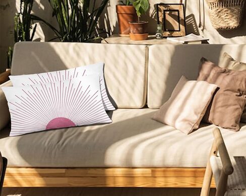 أغطية وسائد Nogrit Boho بوهو صن مقاس 12 × 20 غطاء وسادة بوهو أغطية وسائد للسرير، غطاء وسائد أريكة بوهو، ديكور شمس بوهو لغرفة النوم المنزلية، غطاء وسائد للسرير (بني) in Kuwait