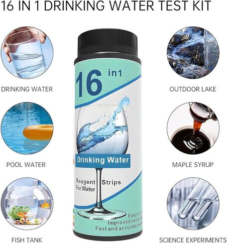 مجموعة أدوات اختبار المياه 21 في 1 لمياه الشرب، ومجموعة اختبار مياه الآبار، وشرائط اختبار الأس الهيدروجيني، مناسبة لمياه الصنبور والبرك وحمامات السباحة ومياه الشرب المنزلية in Kuwait