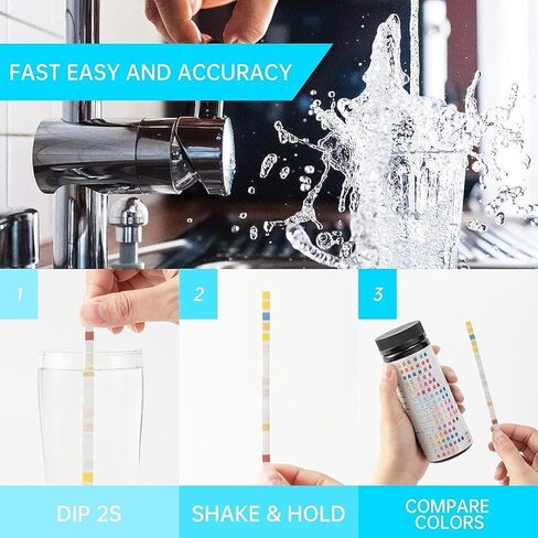 مجموعة أدوات اختبار المياه 21 في 1 لمياه الشرب، ومجموعة اختبار مياه الآبار، وشرائط اختبار الأس الهيدروجيني، مناسبة لمياه الصنبور والبرك وحمامات السباحة ومياه الشرب المنزلية in Kuwait