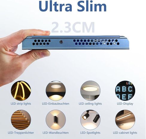 24V 150W LED Power Supply, Ultra Slim LED Transformer 100-265V AC to 24V DC 6.25A Converter Quiet Low Volt LED Driver Constant Voltage Driver Adapter for LED Strip Lights, LED Lamp in Saudi Arabia