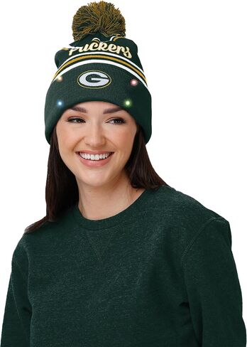 قبعة صغيرة مضيئة للسيدات من FOCO Green Bay Packers NFL Wordmark Script in Saudi Arabia