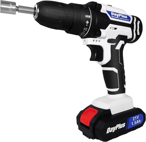 21V Portable Cordless Power Drill Set Impact Screw Driver with 1500mAh Li-Ion Rechargeable Battery 25+1 Torque Setting 45N.m Variable Speed Control with LED Light, 29PCS Accessories, Carrying Case in Saudi Arabia