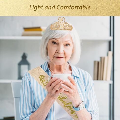 90th Birthday, 90th Birthday Decorations for Women, 90th Birthday Gifts for Women, 90th Birthday Tiara, 90th Birthday Crown for Women, 90th Birthday Decorations in Saudi Arabia