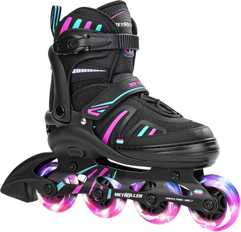 METROLLER Adjustable Inline Skates for Girls Boys with Light up Wheels Roller Skates Kids Youth Fun Beginner Blades Youth Ages 5-8 8-12 Adults Outdoor in Kuwait