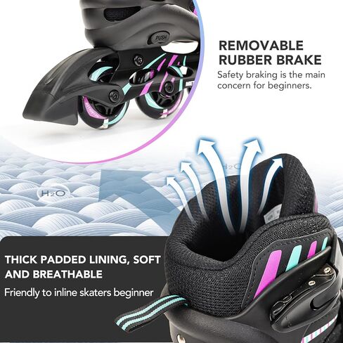 METROLLER Adjustable Inline Skates for Girls Boys with Light up Wheels Roller Skates Kids Youth Fun Beginner Blades Youth Ages 5-8 8-12 Adults Outdoor in Kuwait