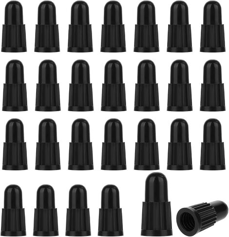 30 Pack Plastic Bike Valve Caps Black Valve Air Dust Stem Cover Universal Tubeless Tire Caps for MTB Mountain Bikes Road Bikes Motorcycles in Kuwait