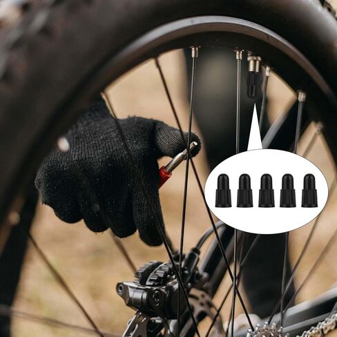 30 Pack Plastic Bike Valve Caps Black Valve Air Dust Stem Cover Universal Tubeless Tire Caps for MTB Mountain Bikes Road Bikes Motorcycles in Kuwait