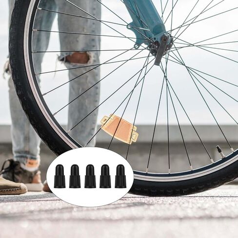 30 Pack Plastic Bike Valve Caps Black Valve Air Dust Stem Cover Universal Tubeless Tire Caps for MTB Mountain Bikes Road Bikes Motorcycles in Kuwait
