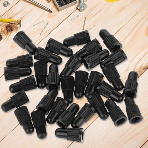 30 Pack Plastic Bike Valve Caps Black Valve Air Dust Stem Cover Universal Tubeless Tire Caps for MTB Mountain Bikes Road Bikes Motorcycles in Kuwait