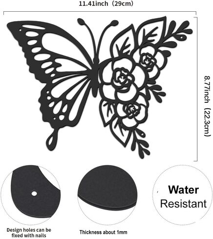Butterfly Wall Decor, 9inch Butterfly Decorations, Butterfly Room Decor, Metal Butterflies Wall Decor, Christmas Gifts, Christmas Tree Decorations, Boho Wall Art, Wall Art Bedroom, Living Room Wall Decor in Saudi Arabia