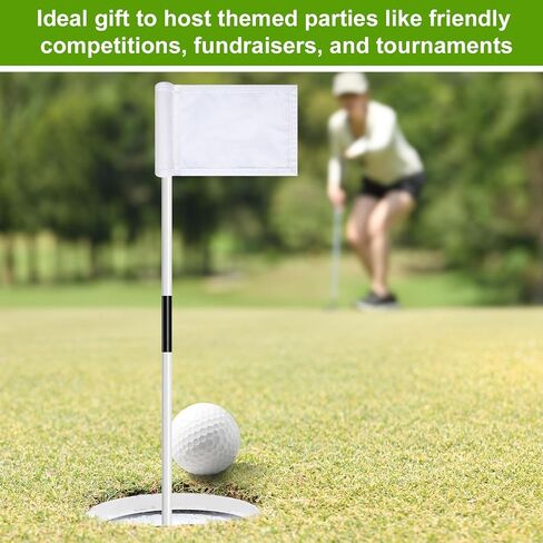 Colarr 12 Pack Sublimation Golf Flags 8x6 Inch Blank Target Flag DIY Putting Golf Flag with Tube Inserted Waterproof 420d Nylon Double Mini Practice Pin Flags for Yard Garden Indoor Outdoor in Saudi Arabia