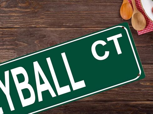 Pickleball St Slim Tin Sign Street Funny Metal Sign Wall Decor for Farmhouse Home Bar Garage Man Cave Wall Art Gift 4" by 16" in Saudi Arabia