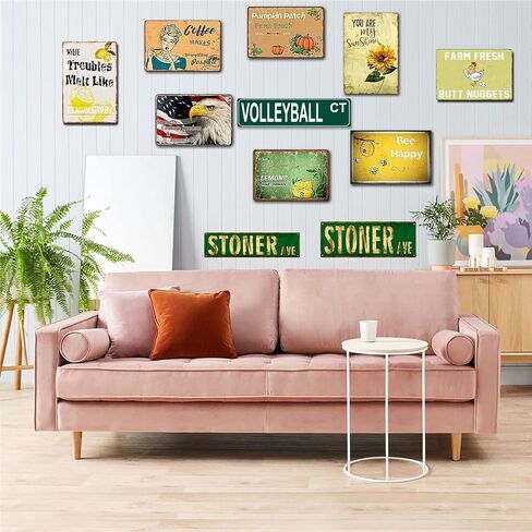 Pickleball St Slim Tin Sign Street Funny Metal Sign Wall Decor for Farmhouse Home Bar Garage Man Cave Wall Art Gift 4" by 16" in Saudi Arabia