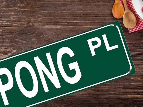Pickleball St Slim Tin Sign Street Funny Metal Sign Wall Decor for Farmhouse Home Bar Garage Man Cave Wall Art Gift 4" by 16" in Saudi Arabia