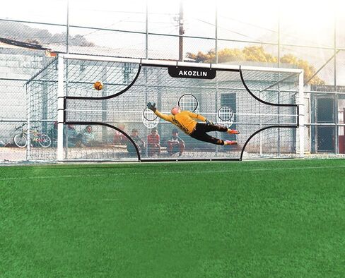 AKOZLIN CP 11 شخصًا لشبكات ملعب كرة القدم يتم ربطها بهدفك للحصول على شريك تدريب الدقة القصوى (الشبكة فقط) 24 قدمًا × 8 أقدام in Kuwait