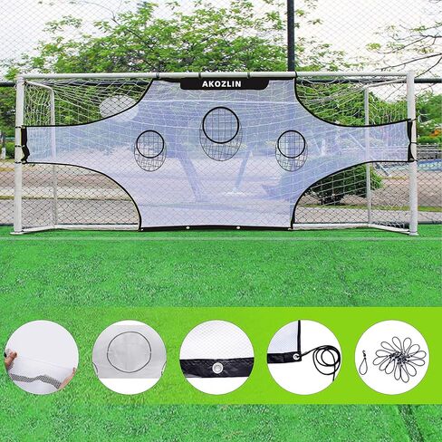 AKOZLIN CP 11 شخصًا لشبكات ملعب كرة القدم يتم ربطها بهدفك للحصول على شريك تدريب الدقة القصوى (الشبكة فقط) 24 قدمًا × 8 أقدام in Kuwait