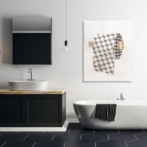 Stupell Industries Fashion Glam Toilet Paper Designer Detailing Canvas Wall Art Design by Ziwei Li in Saudi Arabia